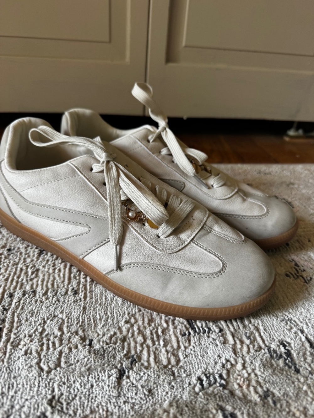 White Retro Sneakers Gum Sole Women's Size (Add Size)